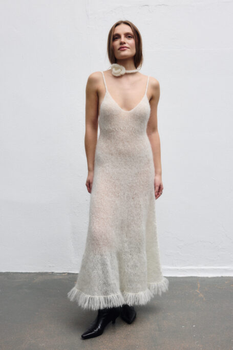 Sukienka Ofelia ręcznie wykonywana na drutach