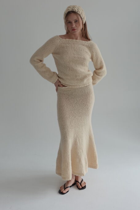 Spódnica Cara ręcznie wykonywana na drutach